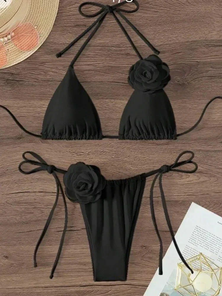 Biquíni Noir Bloom